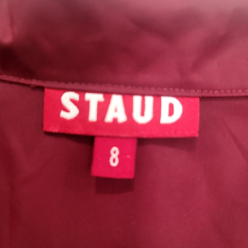 ​STAUD Millie Recycled Nylon Jumpsuit | Tawny Port Wine Red | Size 8 | Utility C - Picture 12 of 12